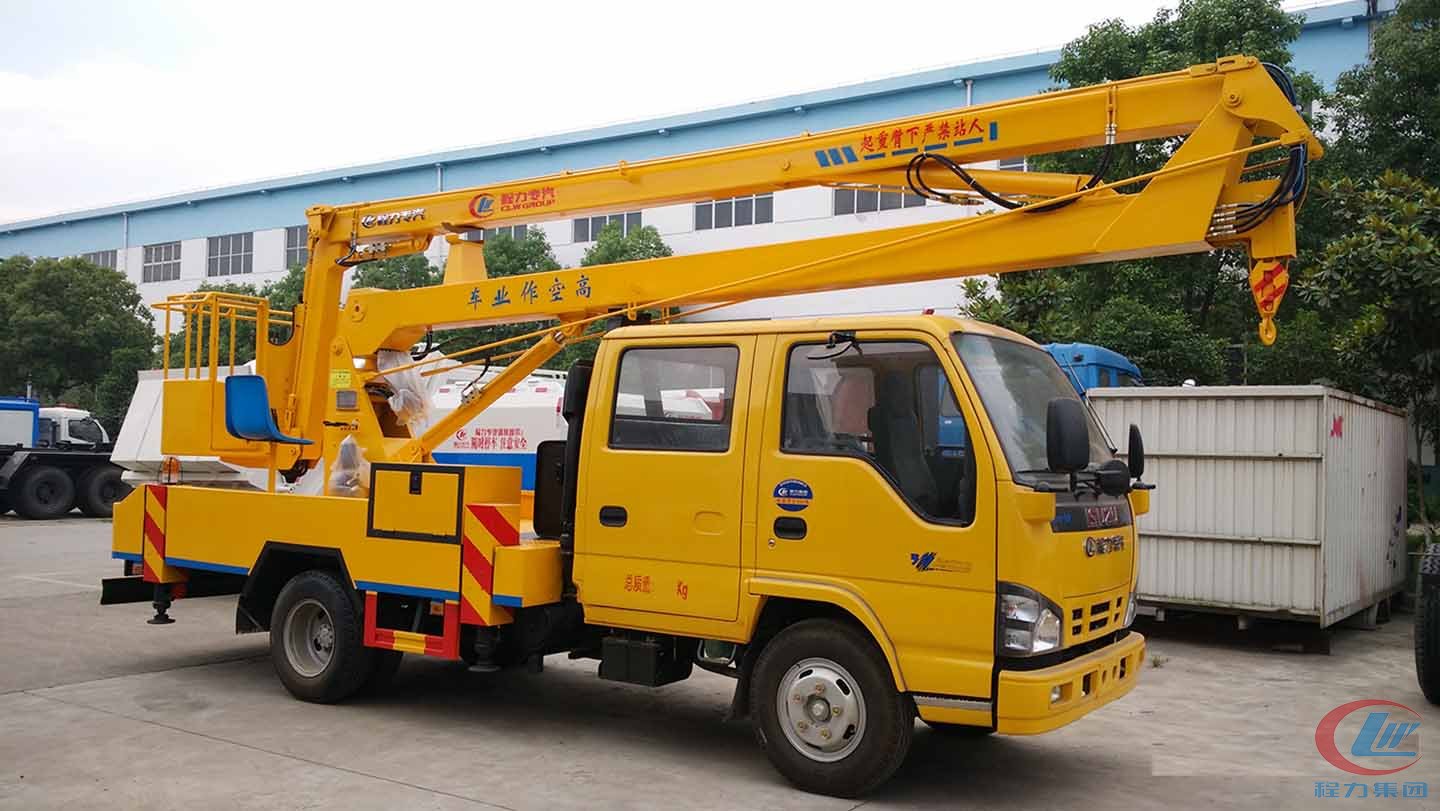 程力集團五十鈴14米高空作業(yè)車側面圖