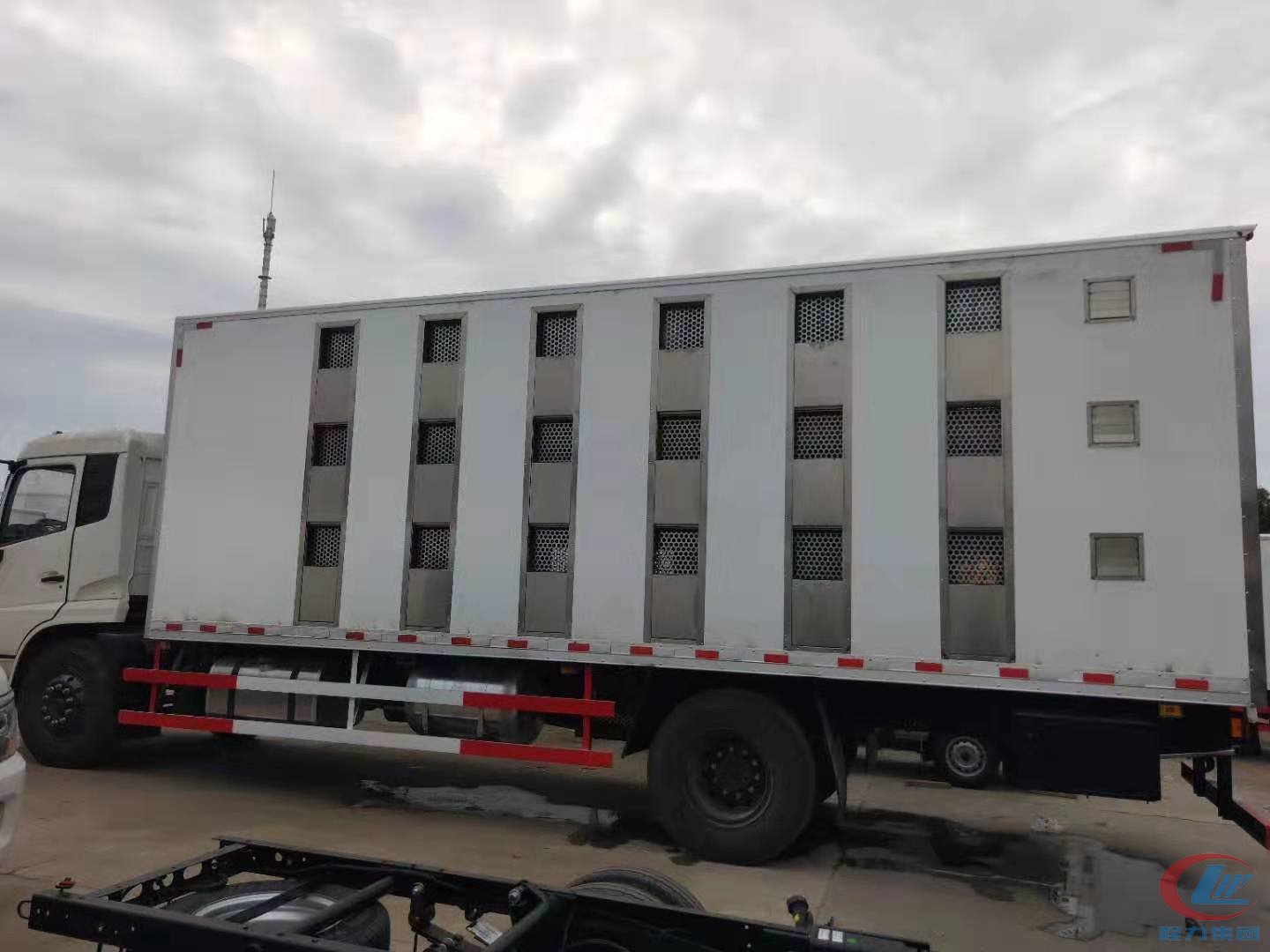 天錦7.4米雛禽運豬車側(cè)面圖